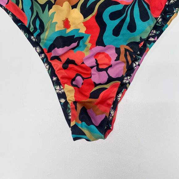 Billabong Islands Away High Rise Reversible Bikini Swim Bottoms Women's Small - Picture 4 of 8